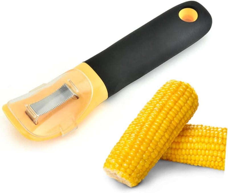 Mikinona Stainless Steel Corn Grater Shaver Compact Kitchen Gadget with Hanging Storage - Image 1